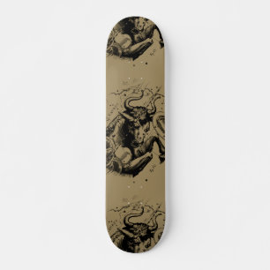 Skateboard Constelación Taurus Zodiac Hevelius 1690 en Taupe