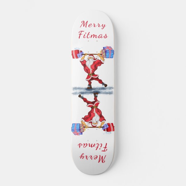 Skateboard Constructor de cuerpos Santa Claus con regalos de  (Anverso)