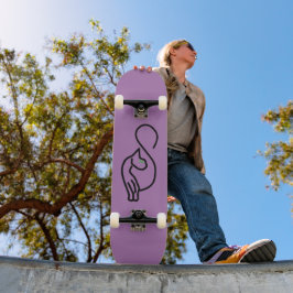 Skateboard Contorno de gatos gitanos y elegantes
