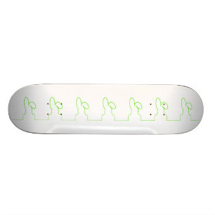 Skateboard Contorno de una liebre verde clara