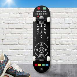 Skateboard Control remoto de TV negro moderno elegante y geni