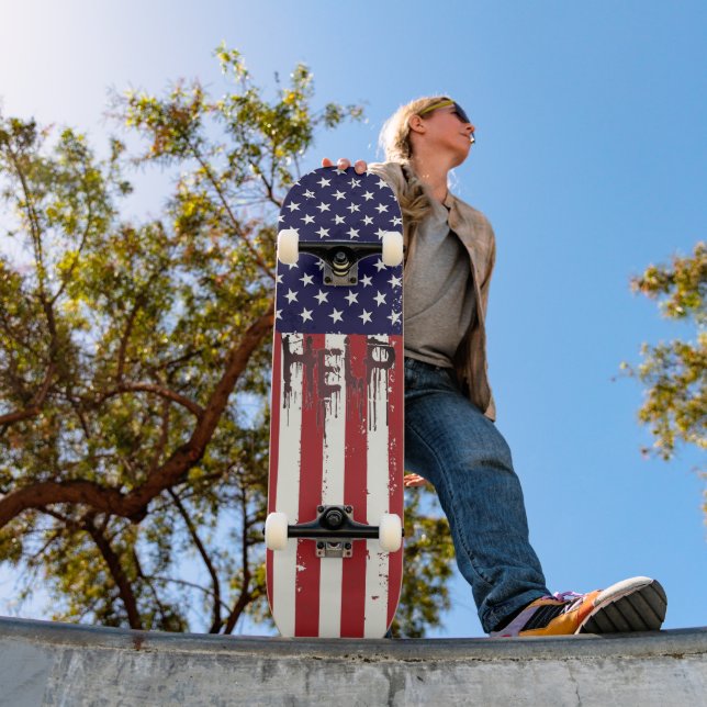 Skateboard Cool American Flag Help Skateboard! (Exterior 1)