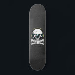 Skateboard Cool Skull Sunglasses & Headphones Black Gothic<br><div class="desc">This cool skateboard featuring cool skull wearing sunglasses and headphones would make a wonderful gift for skull lover!</div>