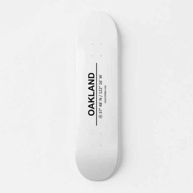 Skateboard Coordenadas Oakland (Anverso )