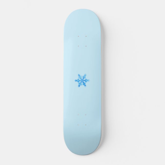Skateboard Copo de nieve de invierno azul (Anverso)