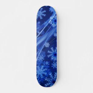 Skateboard Copos de nieve azules