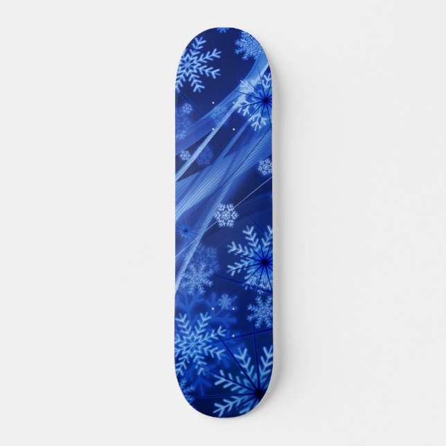 Skateboard Copos de nieve azules (Anverso )