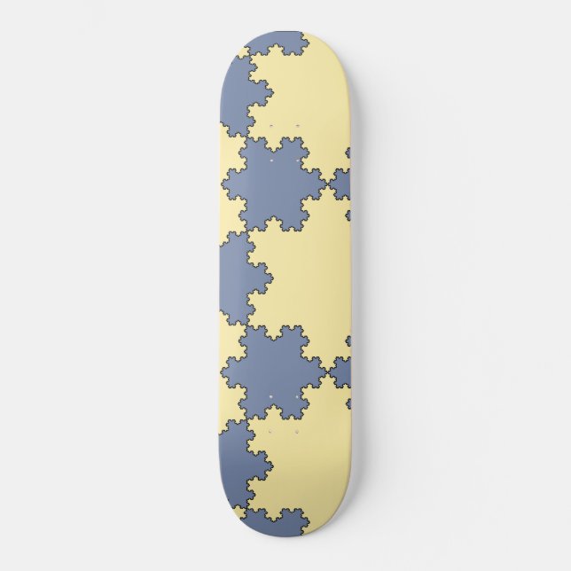 Skateboard Copos de nieve de Koch Teselados (Modelo fractal) (Anverso)