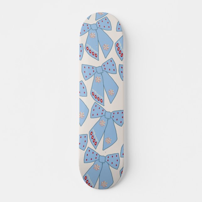 Skateboard Coquette Blue Bows (Anverso )