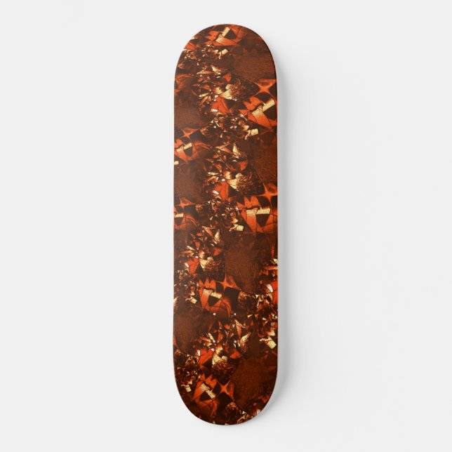 Skateboard Coral marrón brillante y grabado en relieve (Anverso)