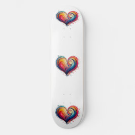 Skateboard Corazón abstracto