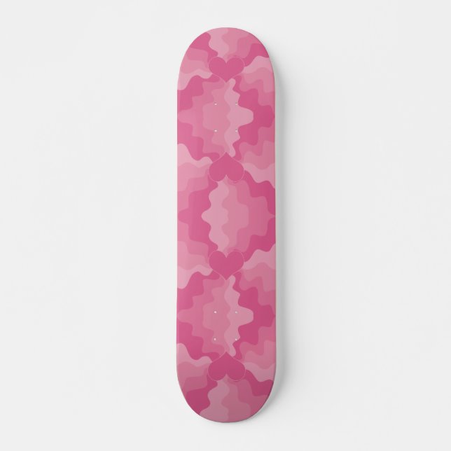 Skateboard Corazón de amor - Rosa (Anverso )