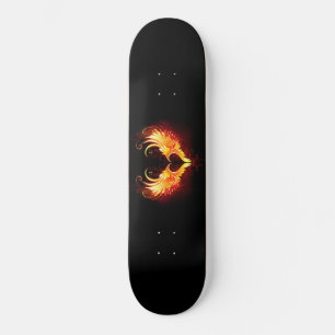 Skateboard Corazón de Fuego Ángel con Alas