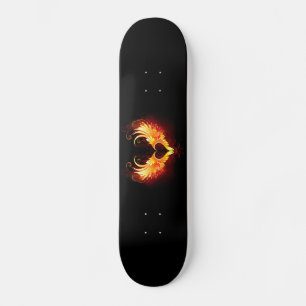 Skateboard Corazón de fuego angélico con alas