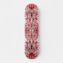 Skateboard Corazón de San Valentín de tatuaje tribal - rojo
