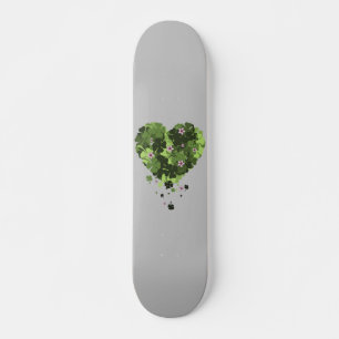 Skateboard Corazón de Trébol de San Patricio