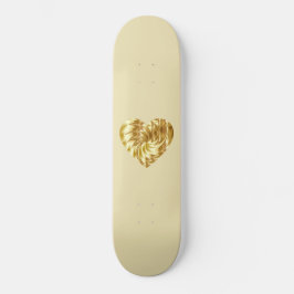 Skateboard Corazón dorado (Forma de oro del amor)