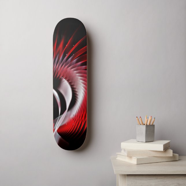 Skateboard Corazón metalizado (Arte de la pared)
