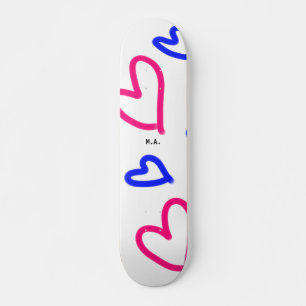SKATEBOARD CORAZÓN MINIMALISTA SIMPLE. CUTE AÑADIR NOMBRE BEB
