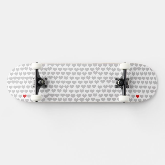 Skateboard - Corazón Rojo Gris (Horz)