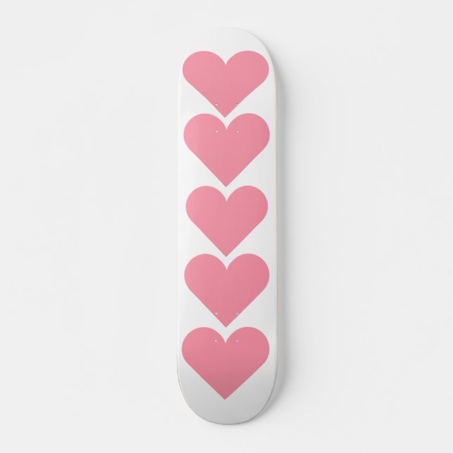 Skateboard Corazón rosado Skatebaord (Anverso )