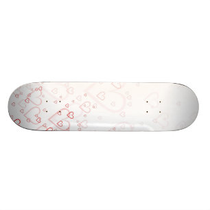 Skateboard Corazones rojos