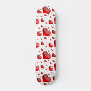 Skateboard Corazones rojos caídos (¡Usted elige el color de f