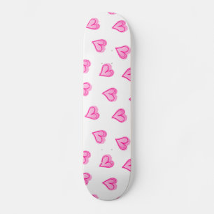 Skateboard Corazones rosados