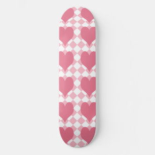 Skateboard Corazones rosas