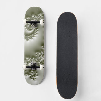 Skateboard Corbata con diseño fractal verde pálido