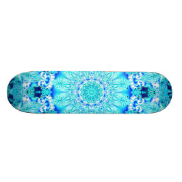 Skateboard Cordón de la aguamarina, mandala delicada,