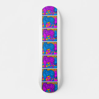 SKATEBOARD COREY TIGER ESCENA DE TIGRE DE LOS 80 BLANCO