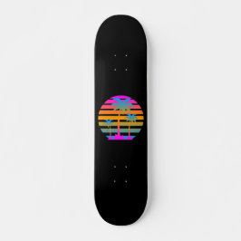 SKATEBOARD COREY TIGER RETRO SUNSET PALM ÁRBOLES