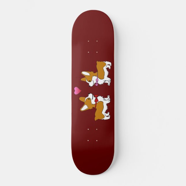 Skateboard Corgi Love (Anverso)