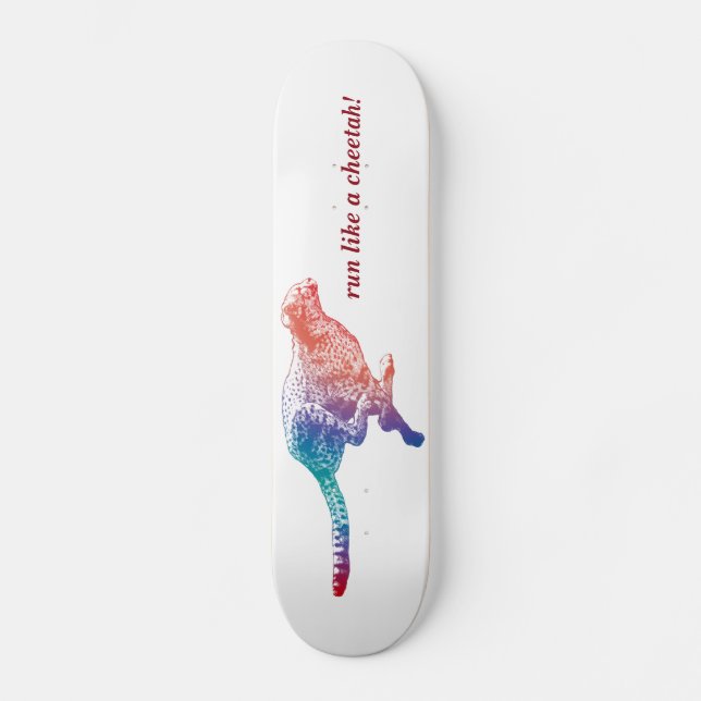Skateboard Corra como un guepardo (Anverso)