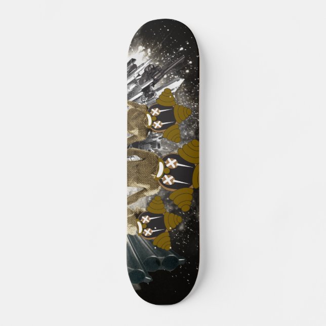 Skateboard Corra para el espacio (Anverso)