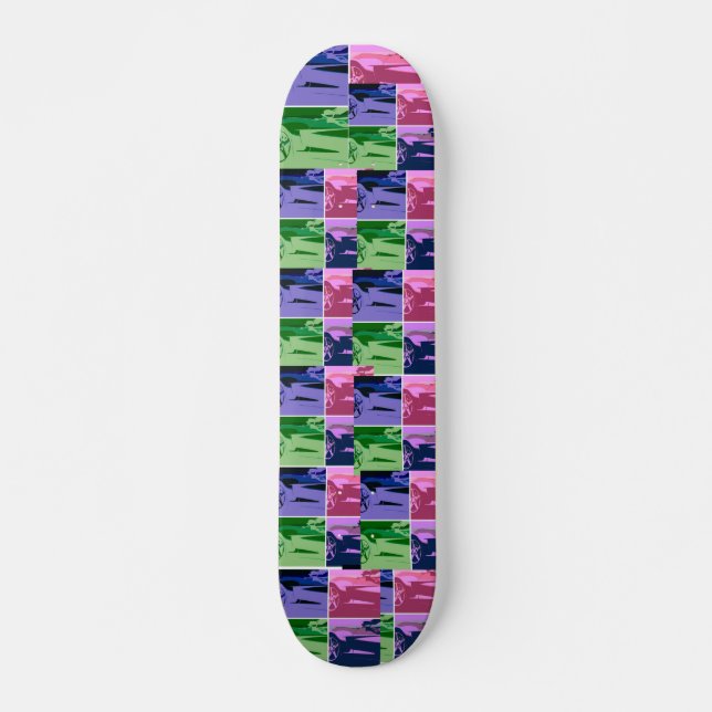 Skateboard Corvettes de arte pop (Anverso )