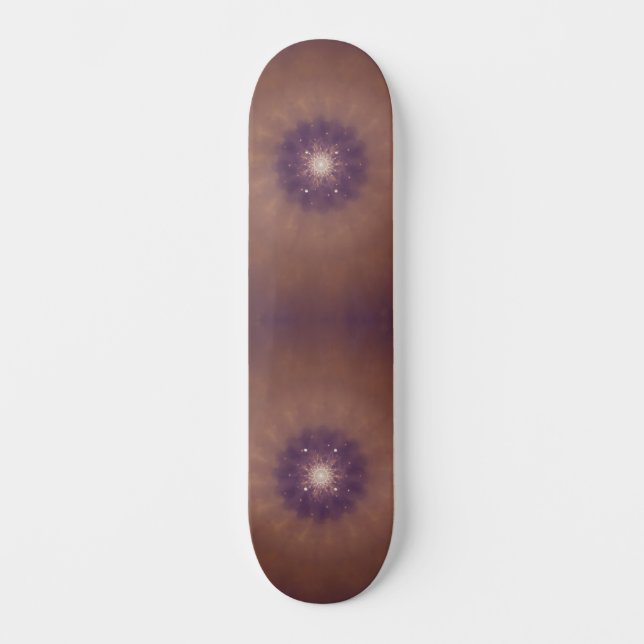 Skateboard Cosmic Mandala Burst - Abstract Purple Galaxy Art (Anverso)