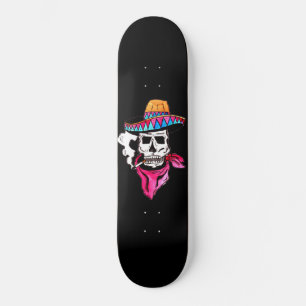 Skateboard Cowboy de esqueleto humeante