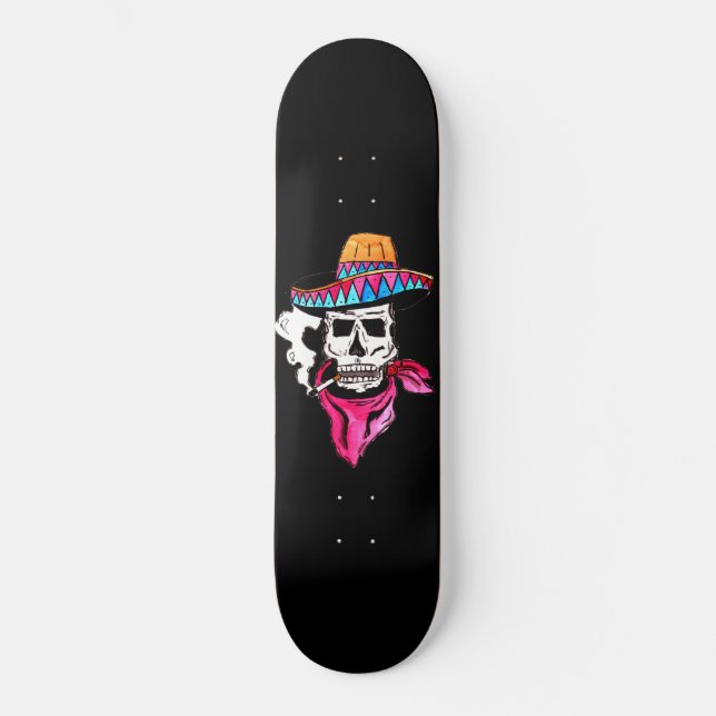 Skateboard Cowboy del esqueleto del tabaco (Anverso)