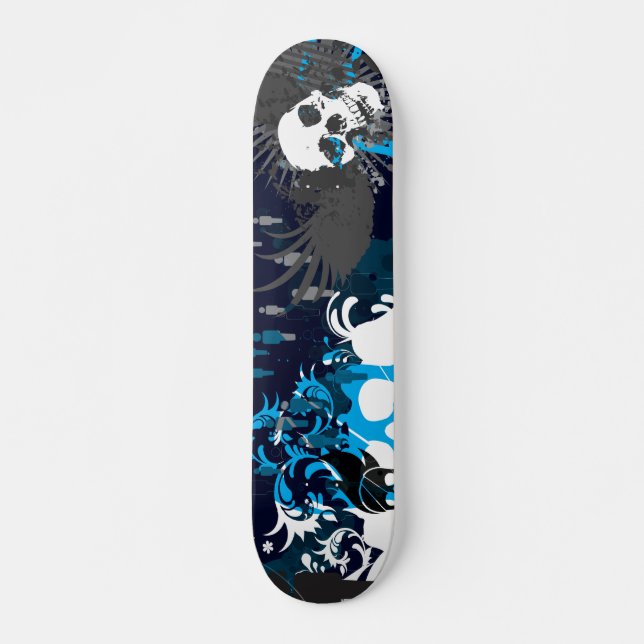 Skateboard Cráneo azul (Anverso )