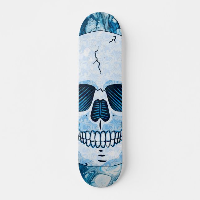 Skateboard Cráneo azul Guay (Anverso )