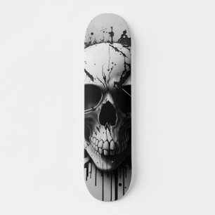 Skateboard Cráneo blanco y negro #3 - Diseño de las Calaveras