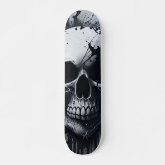 Skateboard Cráneo blanco y negro - Diseño de los cráneos numb