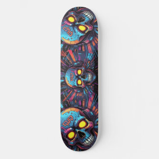 Skateboard Cráneo de arte de graffiti Cyberpunk 2
