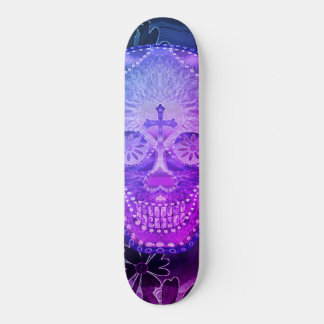 Skateboard Cráneo de azúcar morado