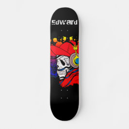 Skateboard Cráneo de gamer con audífonos