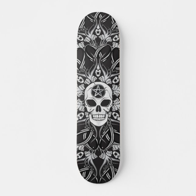 Skateboard Cráneo del gótico (Anverso )