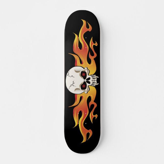 Skateboard Cráneo el flamear Fanged (Anverso )