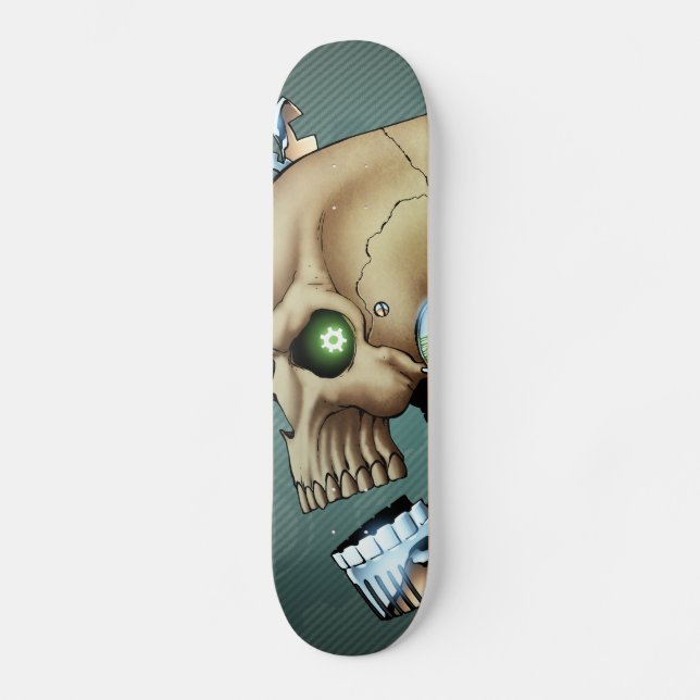 Skateboard Cráneo extranjero del robot a partir del futuro en (Anverso)